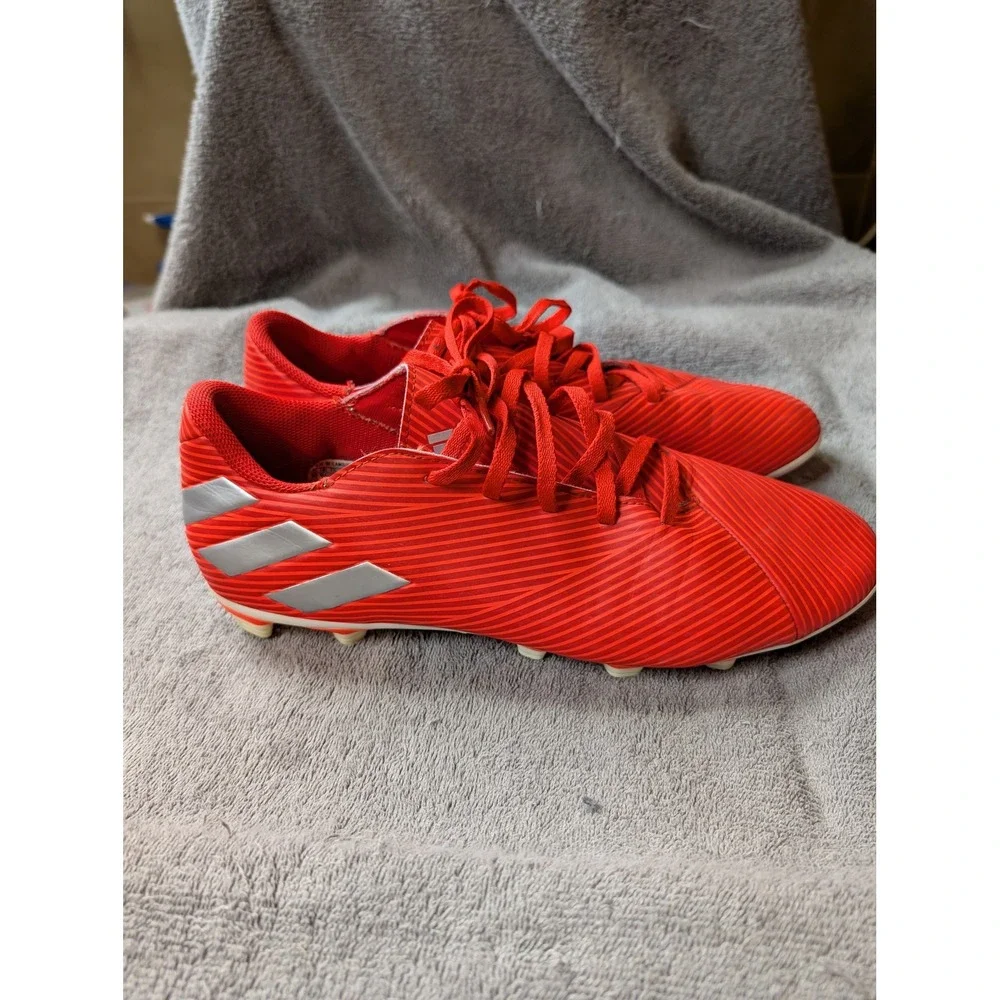 Adidas Nemeziz Size‎ 10 Mens Soccer Cleats Red Silver Striped Molded